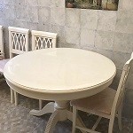 Скатерть силиконовая на круглый стол 105 см.