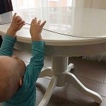 Силиконовая скатерть на круглый стол